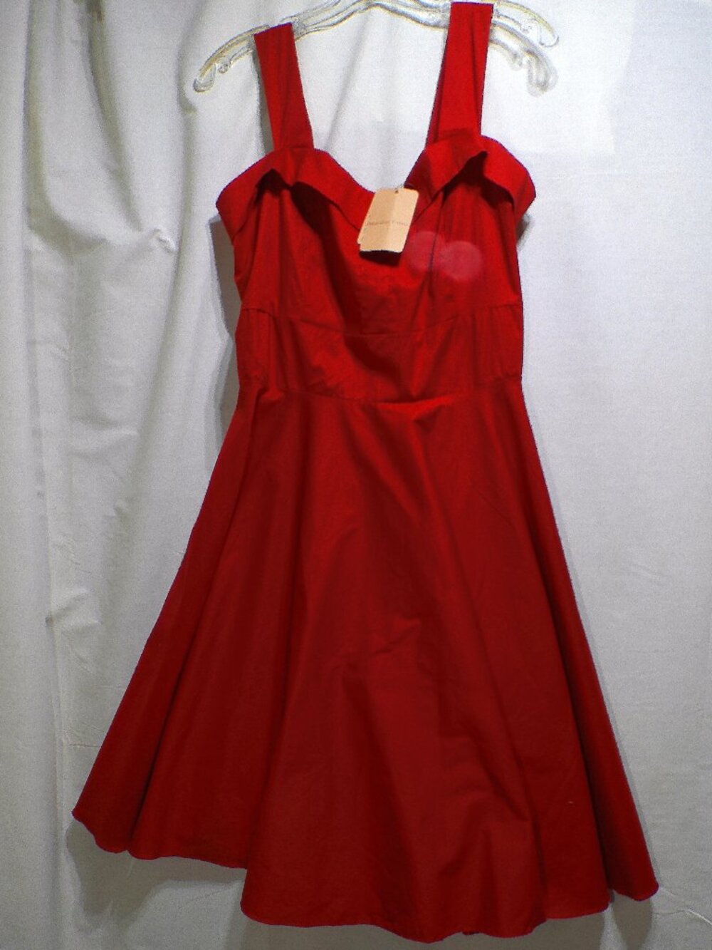 Maggie Tang Sundress Plus 3XL Red Retro Pin UP